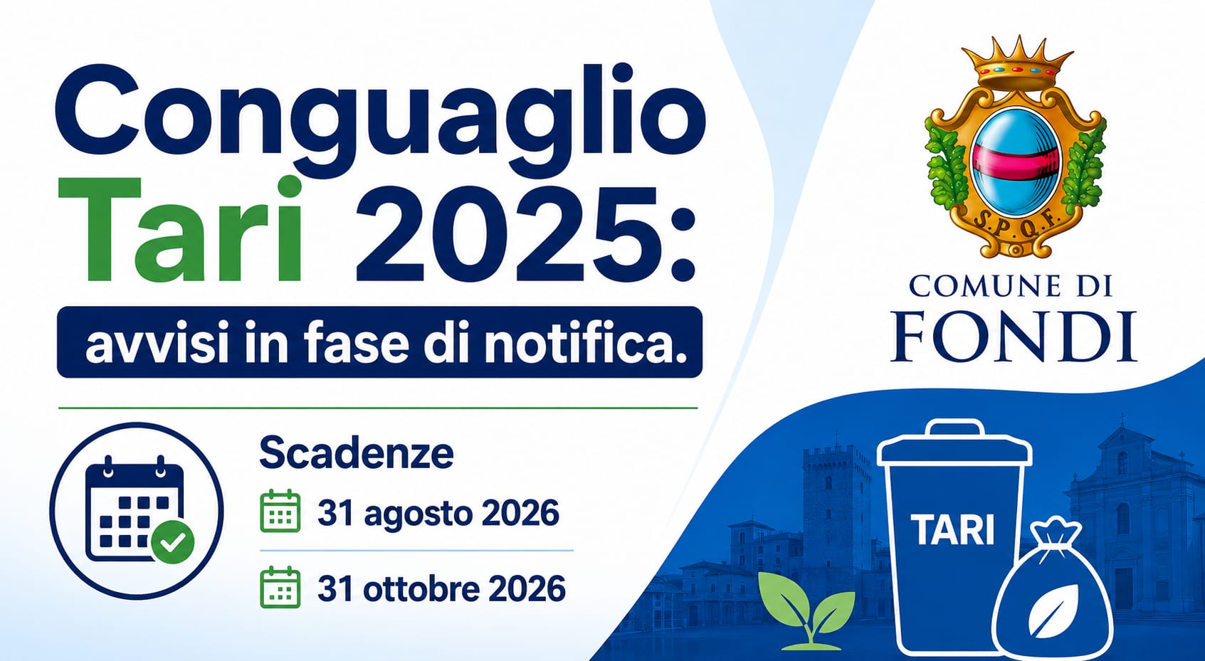 conguaglio tari comune di fondi scadenze